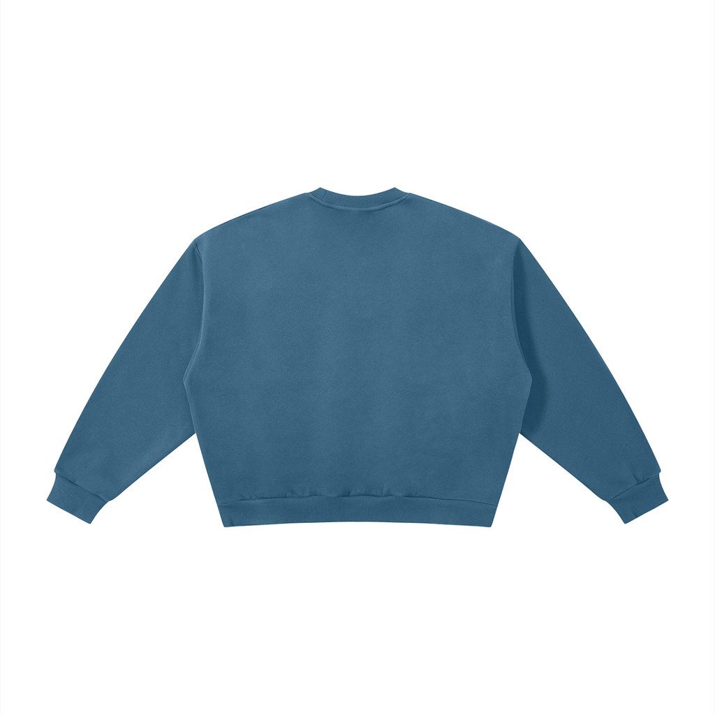 The GFG Heritage Boxy Fleece Crewneck — White Lettering
