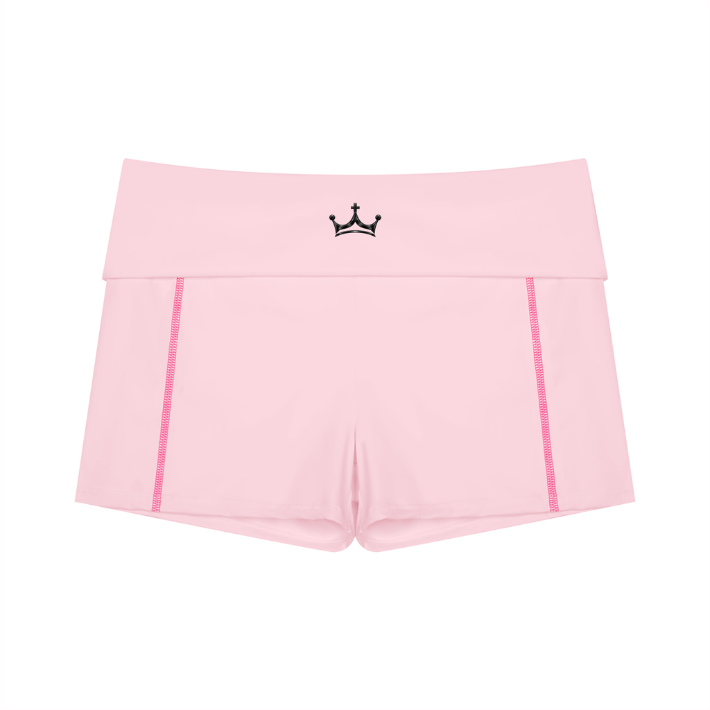 The GFG Heritage Yoga Biker Shorts — Black Crown