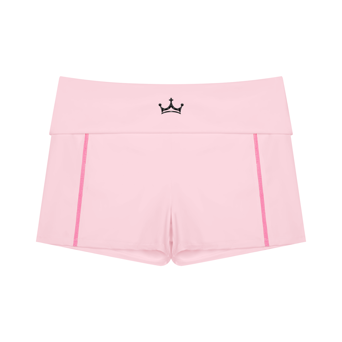 The GFG Heritage Yoga Biker Shorts — Black Crown