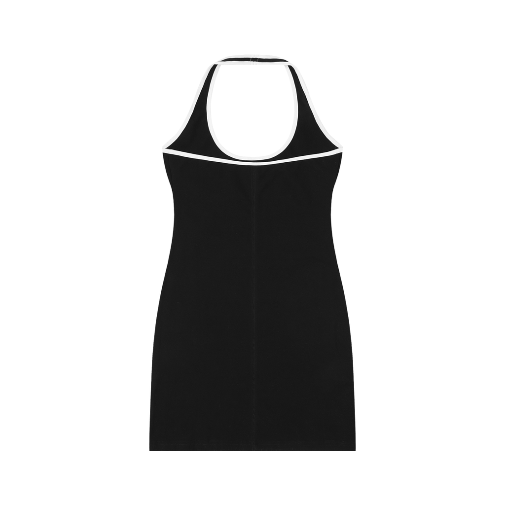 The GFG Heritage Halter Mini Dress — White Crown