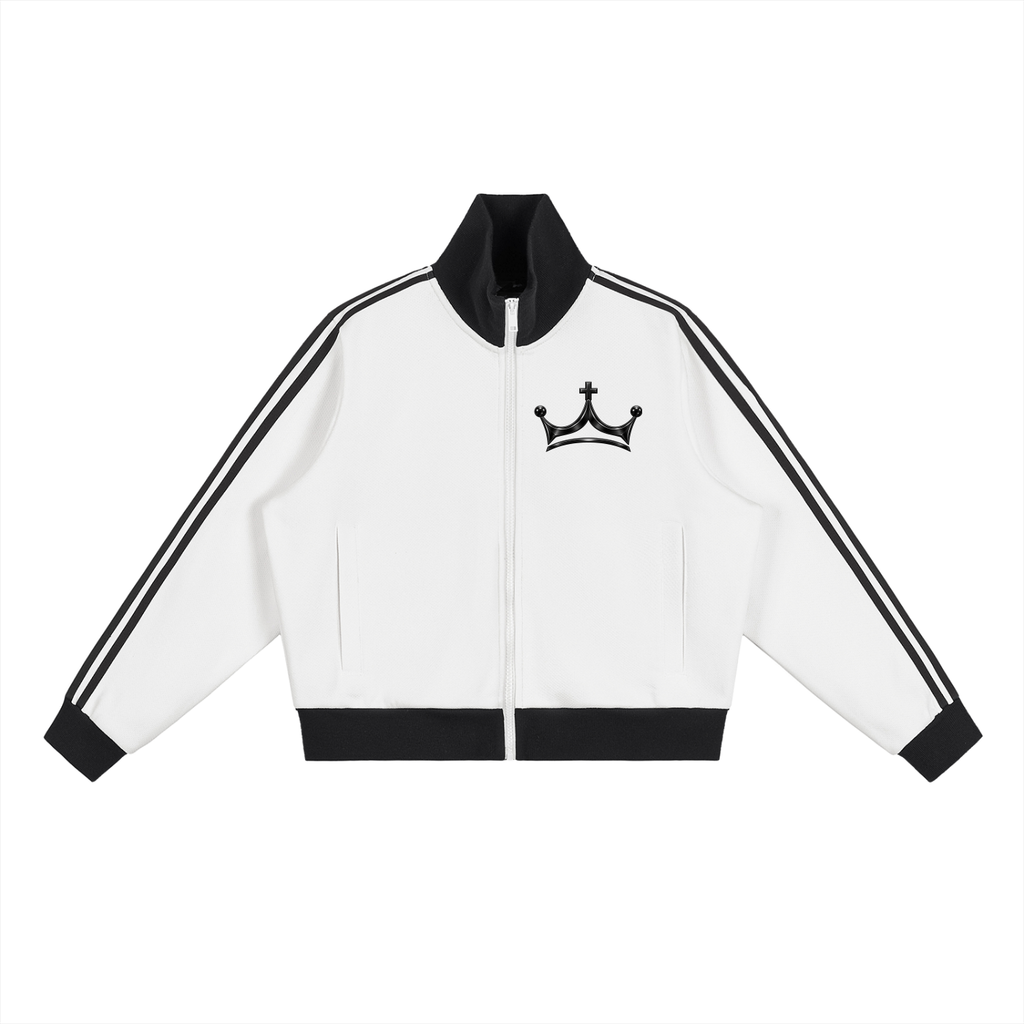 The GFG Heritage Cropped Track Jacket — Black Crown