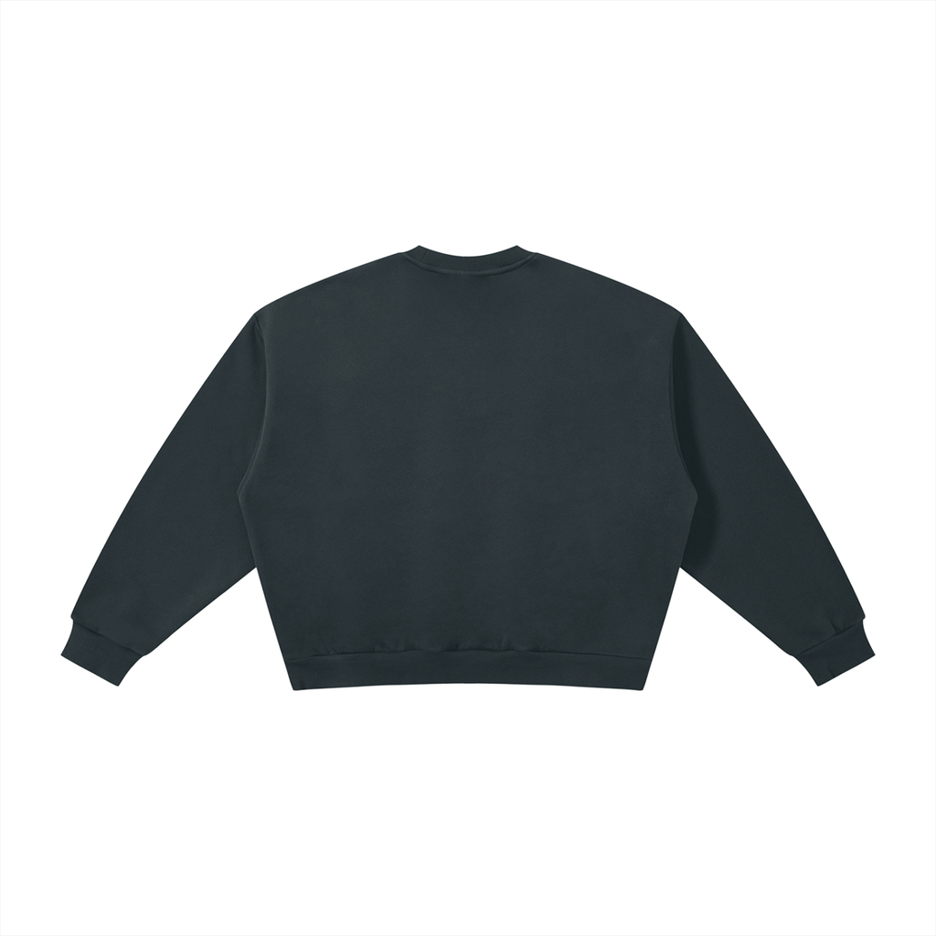 The GFG Heritage Boxy Fleece Crewneck — White Lettering
