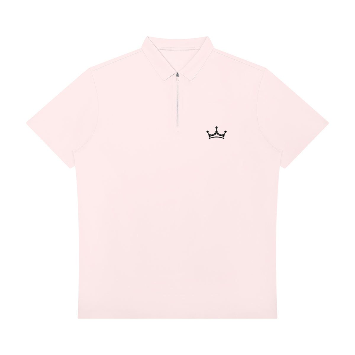 The GFG Heritage Quarter-Zip Performance Polo — Black Crown