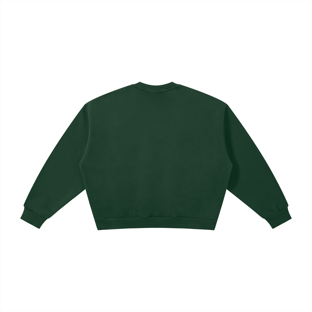 The GFG Heritage Boxy Fleece Crewneck — White Lettering