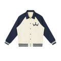 Contrast Raglan Sleeve Baseball Jacket