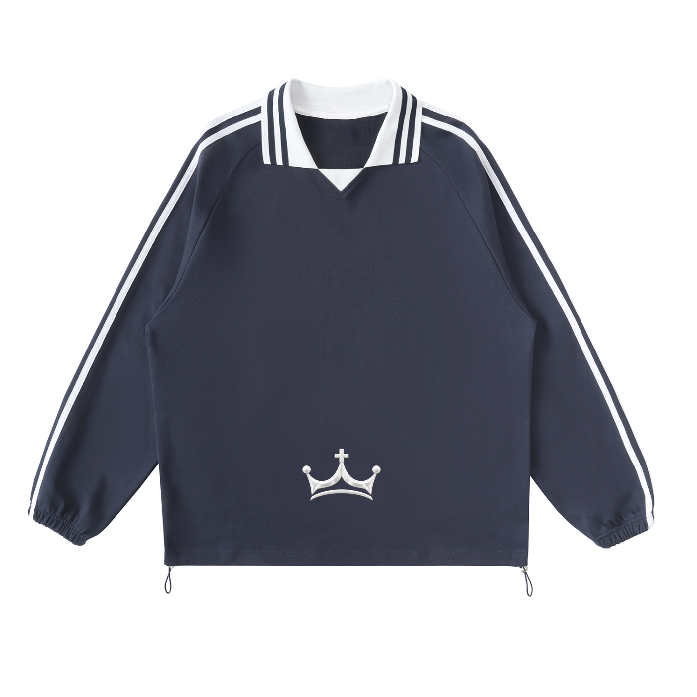 The GFG Heritage Lapel Collar Sweatshirt — White Crown