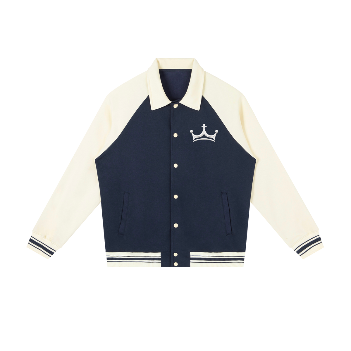 The GFG Heritage Collegiate Jacket — White Crown
