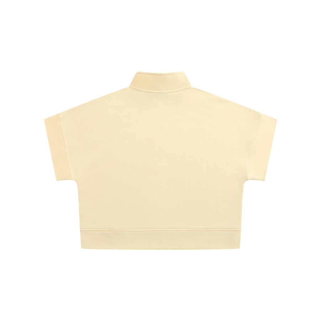 The GFG Heritage Quarter-Zip Crop Sweatshirt — Gold Crown