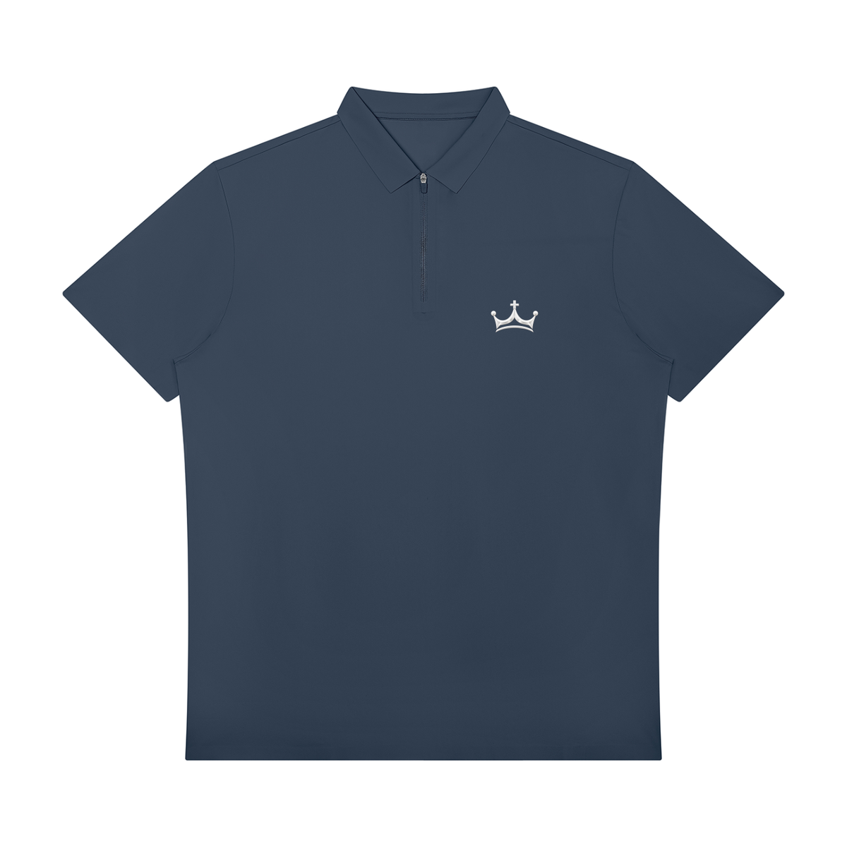 The GFG Heritage Quarter-Zip Performance Polo — White Crown