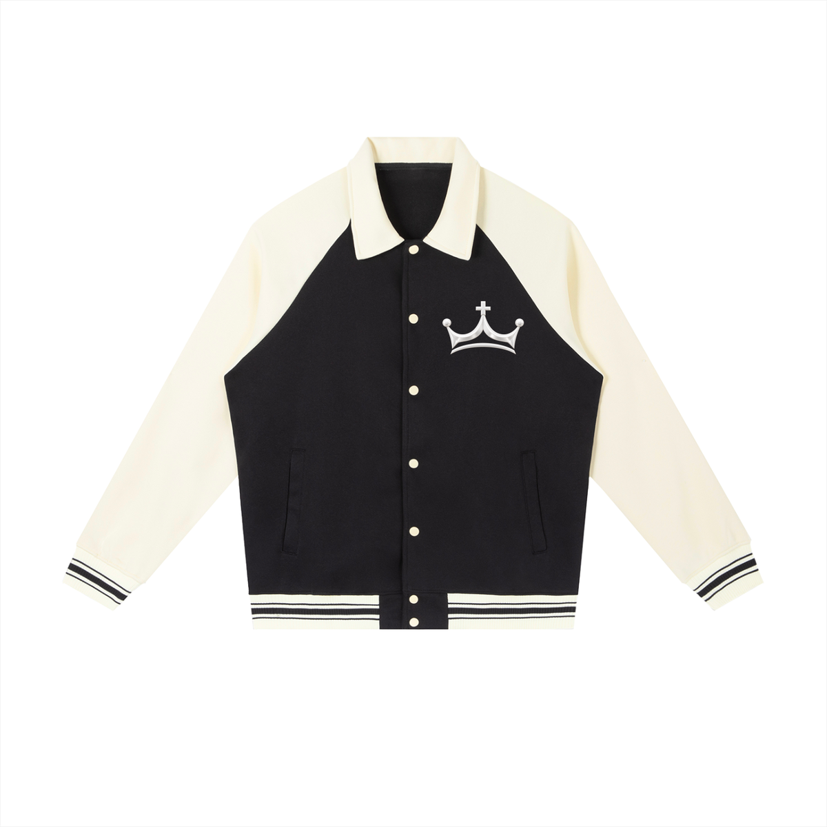 The GFG Heritage Varsity Jacket — White Crown