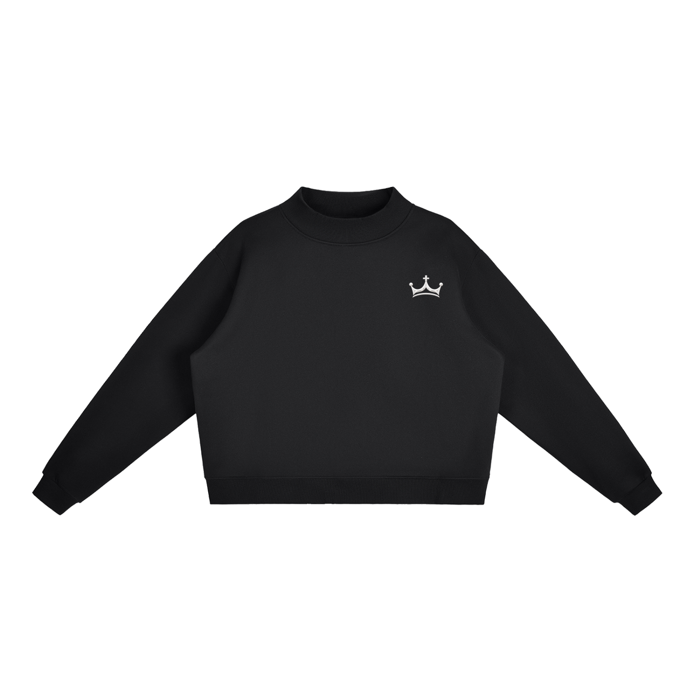 The Navy Crown Mock-Neck