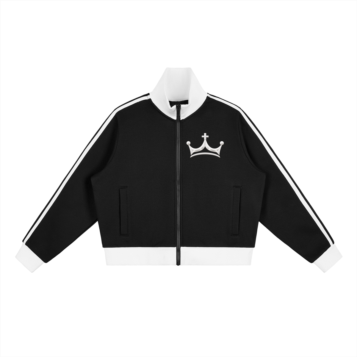 The GFG Heritage Cropped Track Jacket — White Crown