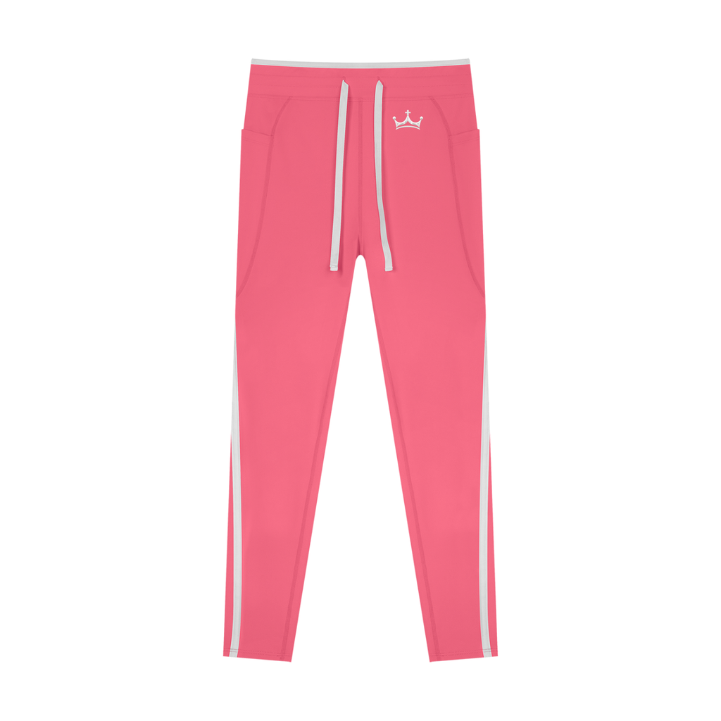 The GFG Heritage Side Stripe Yoga Leggings — White Crown