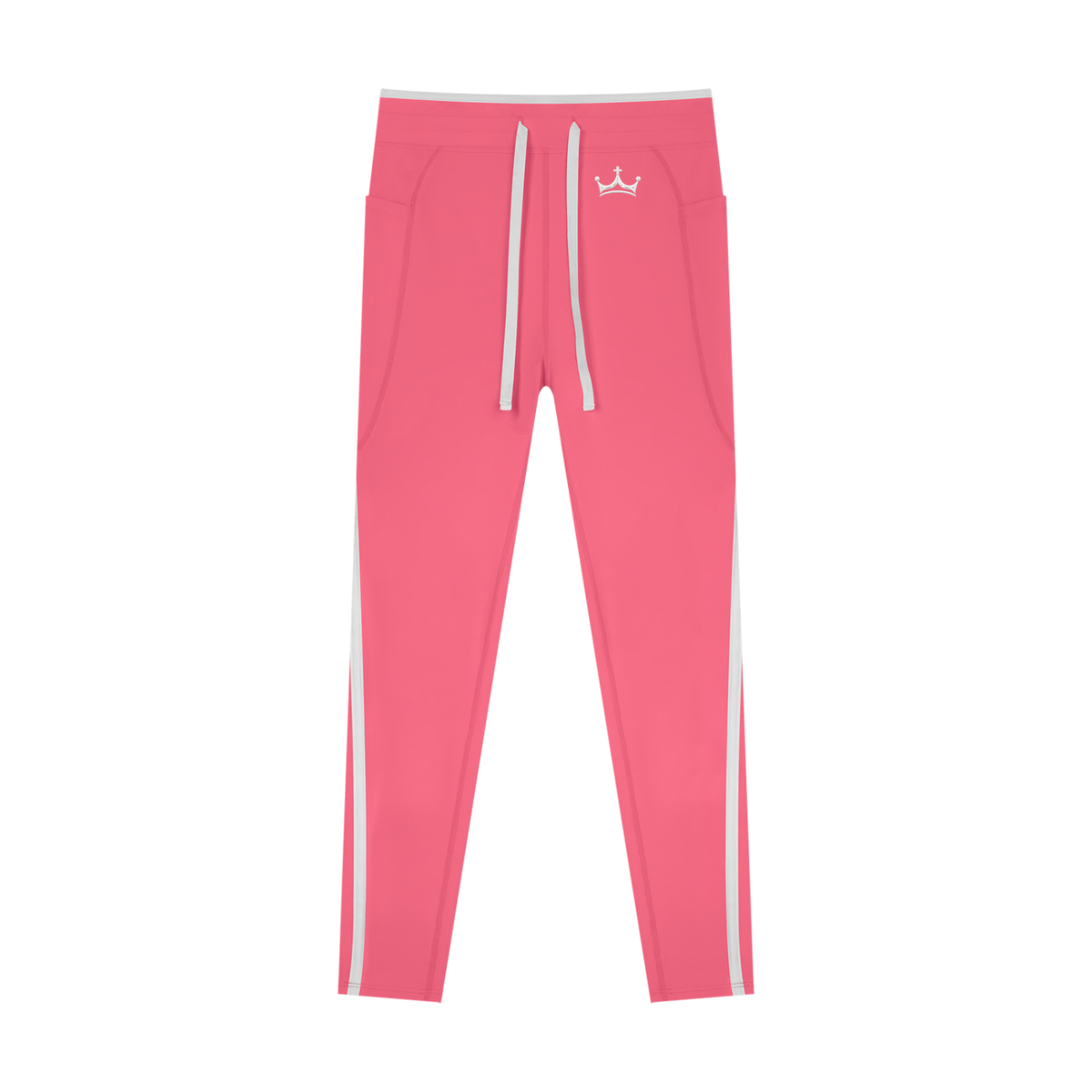 The GFG Heritage Side Stripe Yoga Leggings — White Crown