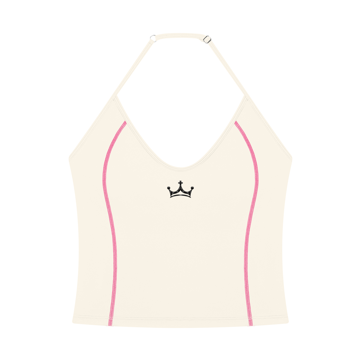 The GFG Heritage Halter Yoga Tank — Black Crown