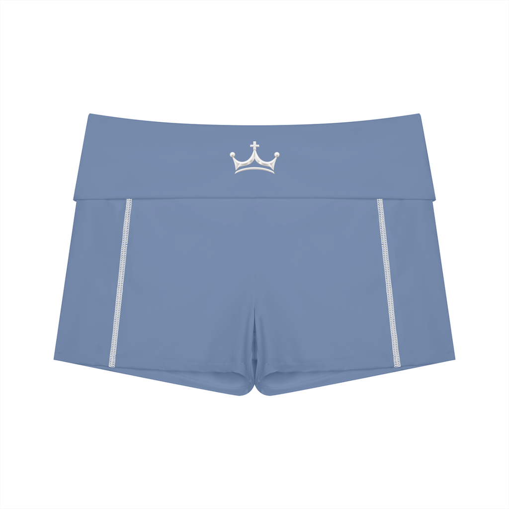 The GFG Heritage Yoga Biker Shorts — White Crown