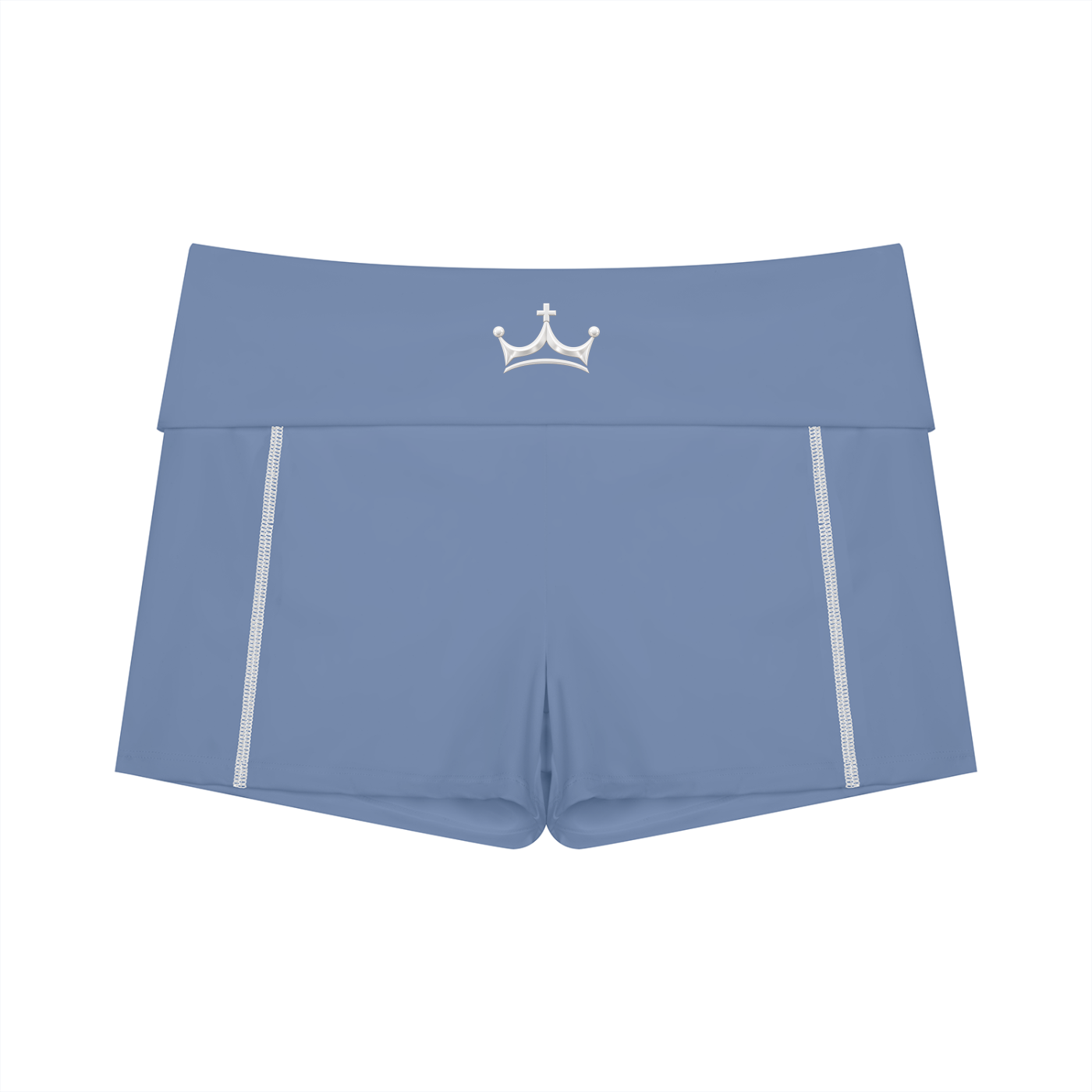 The GFG Heritage Yoga Biker Shorts — White Crown