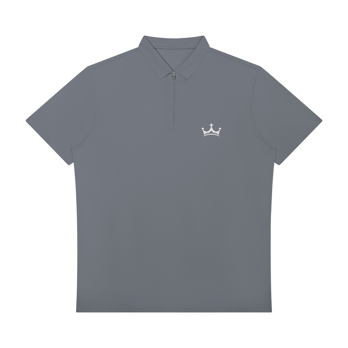 The GFG Heritage Quarter-Zip Performance Polo — White Crown