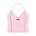 The GFG Heritage Halter Yoga Tank — Black Crown