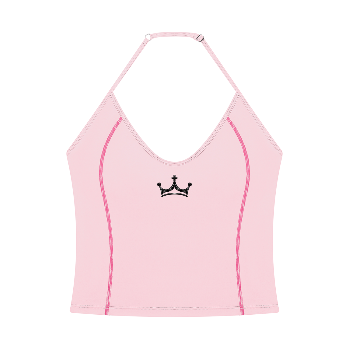 The GFG Heritage Halter Yoga Tank — Black Crown