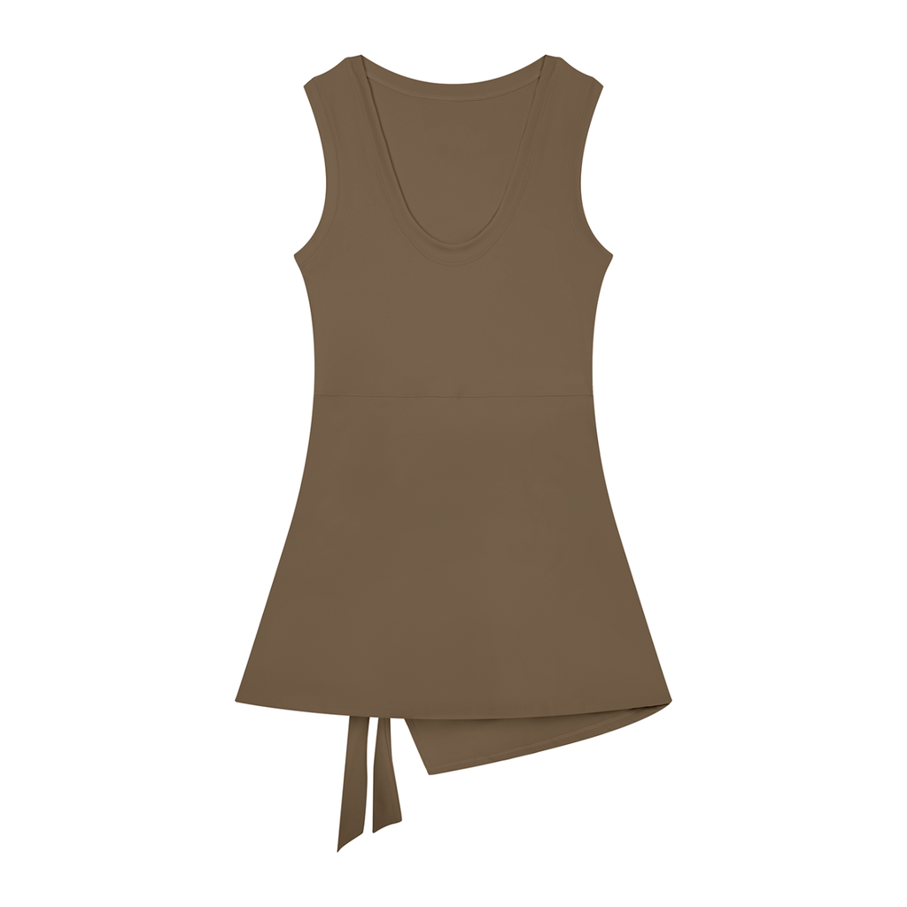 The GFG Heritage Wrap-Tie Dress — White Crown
