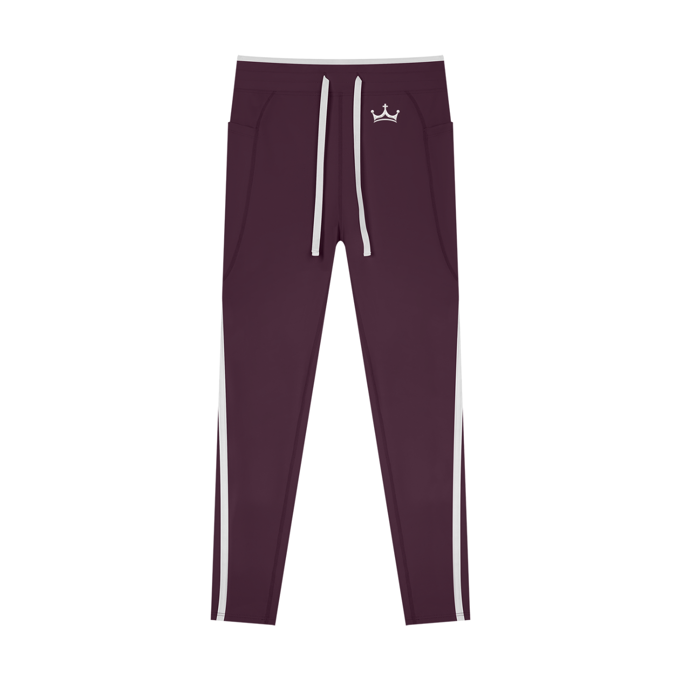The GFG Heritage Side Stripe Yoga Leggings — White Crown