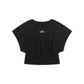 The GFG Heritage Dolman Crop Tee — White Crown