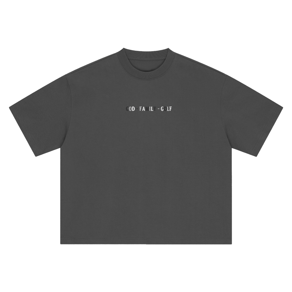 The GFG Heritage Boxy Oversized Tee — God. Family. Golf.