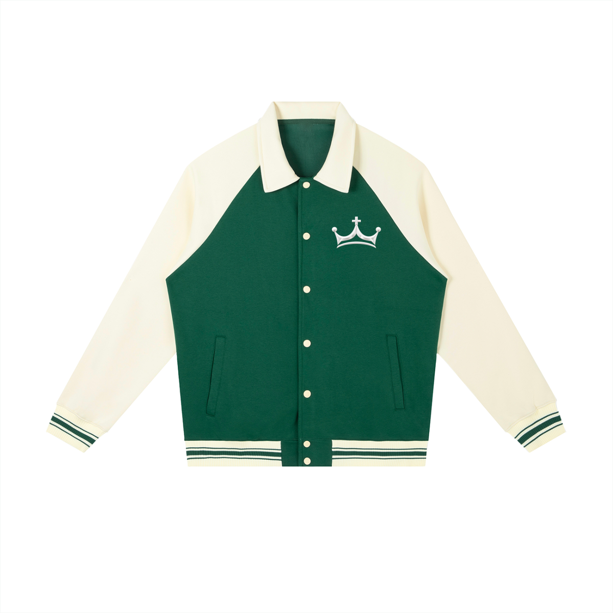 The GFG Heritage Collegiate Jacket — White Crown