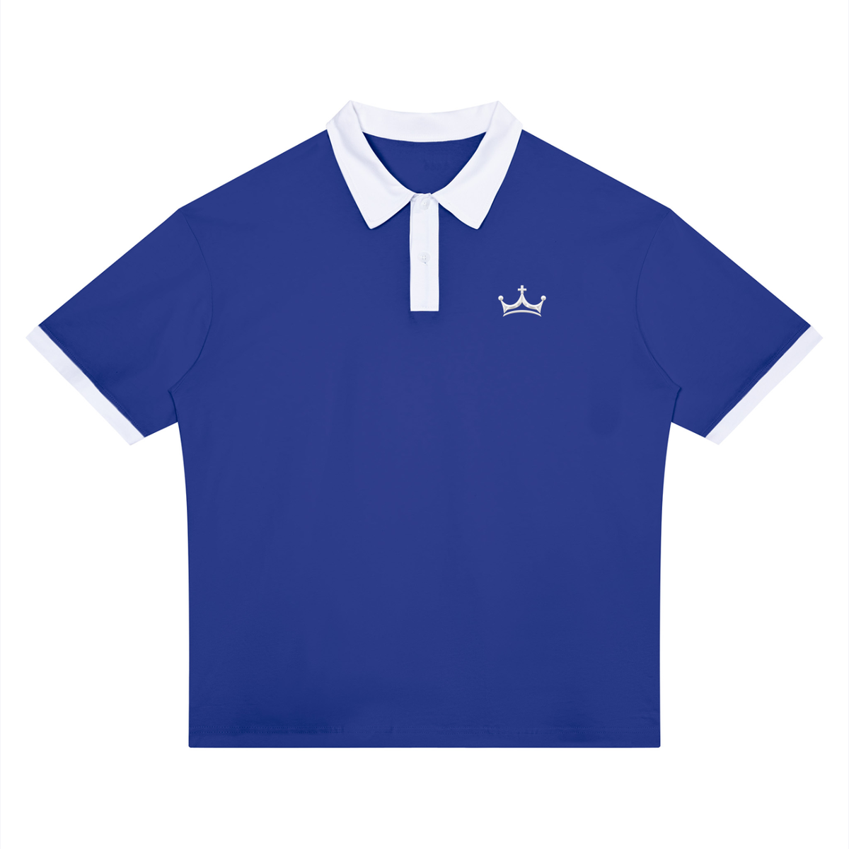 The GFG Heritage Colour Block Polo — Silver Crown