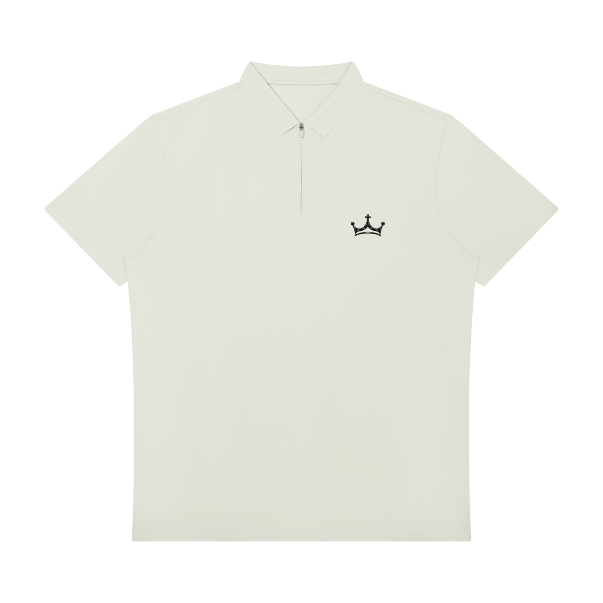 The GFG Heritage Quarter-Zip Performance Polo — Black Crown