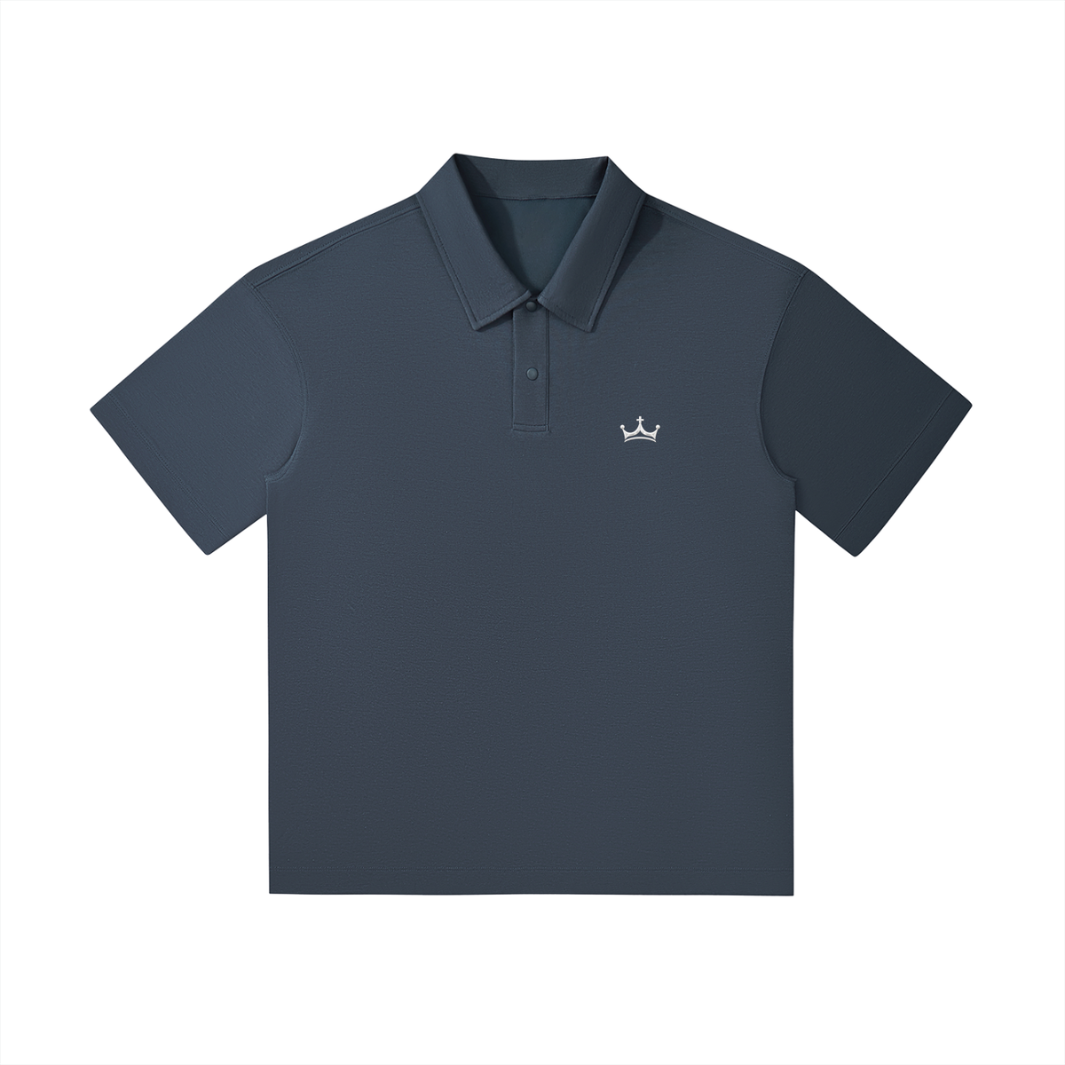 The GFG Heritage Drop-Shoulder Polo — White Crown