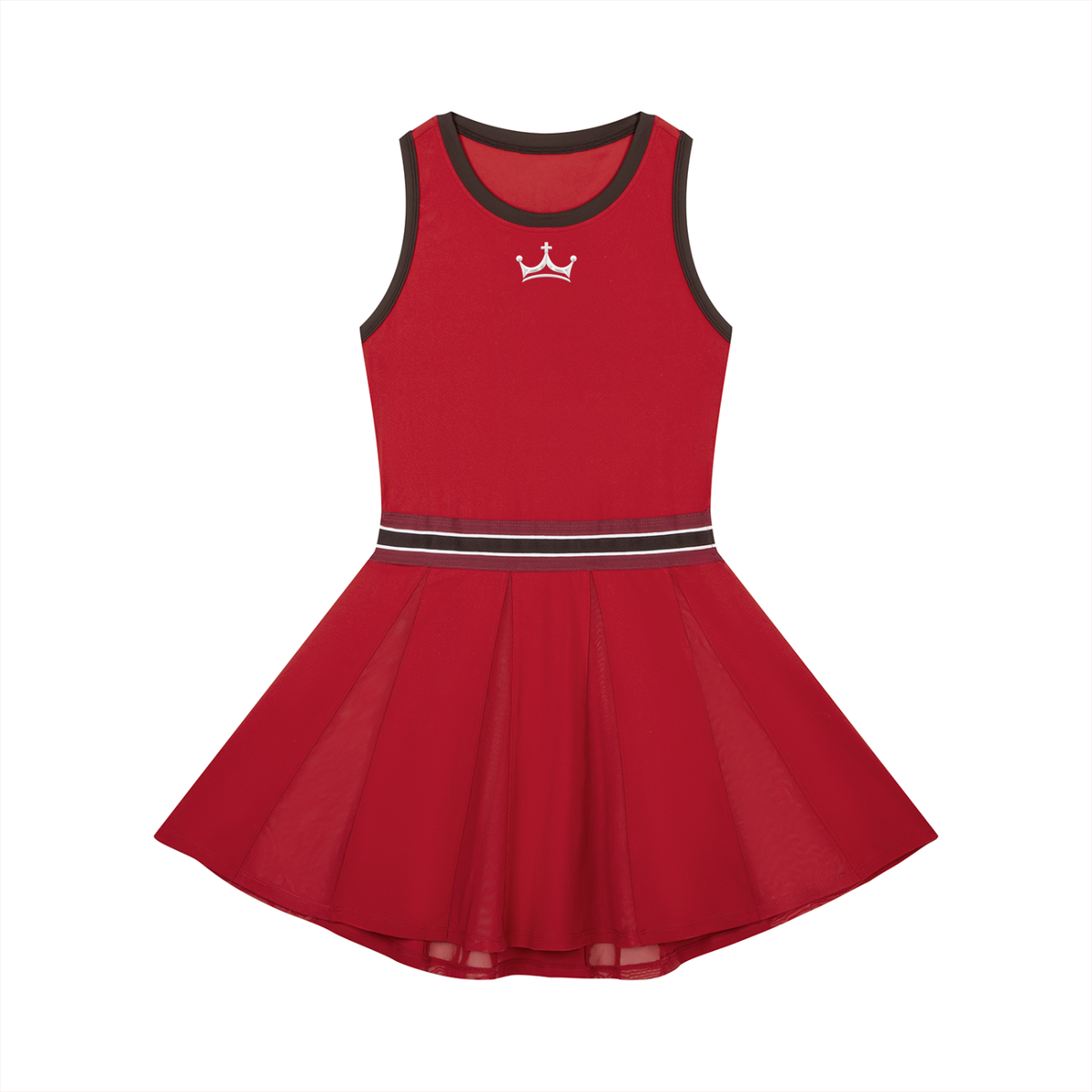The GFG Heritage Color Block Dress — White Crown