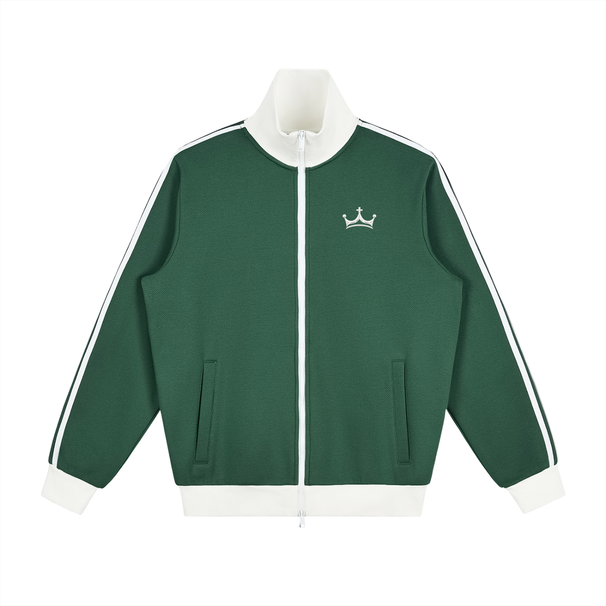 The GFG Heritage Track Jacket — White Crown