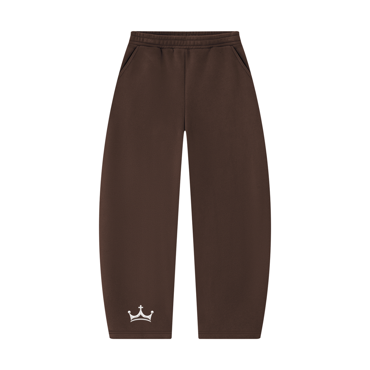 The GFG Heritage Barrel Leg Sweatpants — Silver Crown