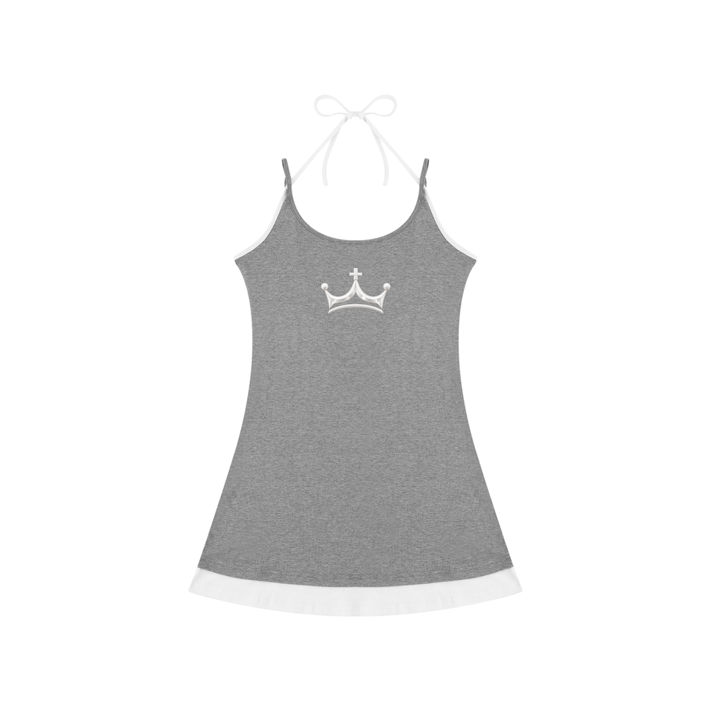 The GFG Heritage Bow-Tie Cami Dress — White Crown