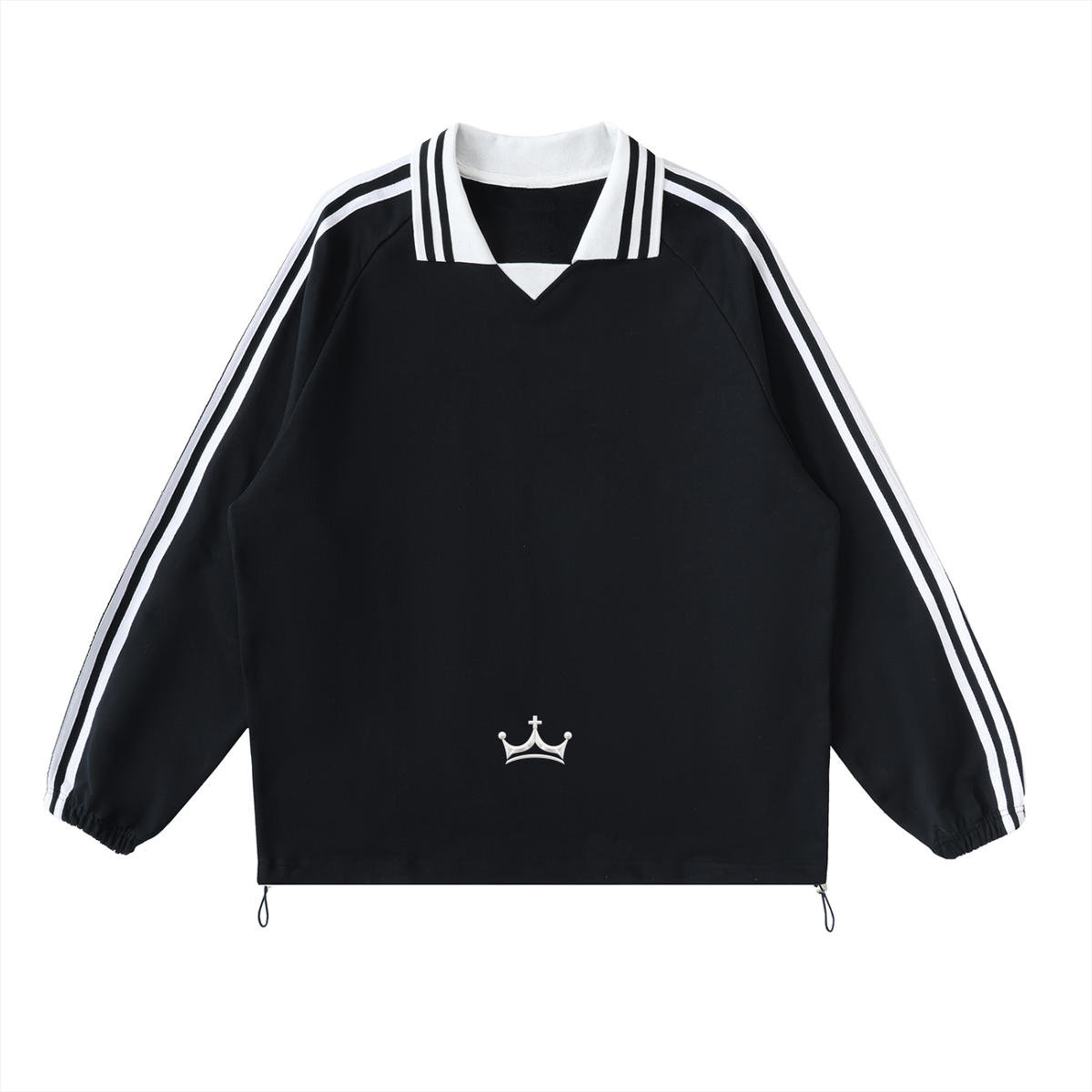 The GFG Heritage Lapel Collar Sweatshirt — White Crown