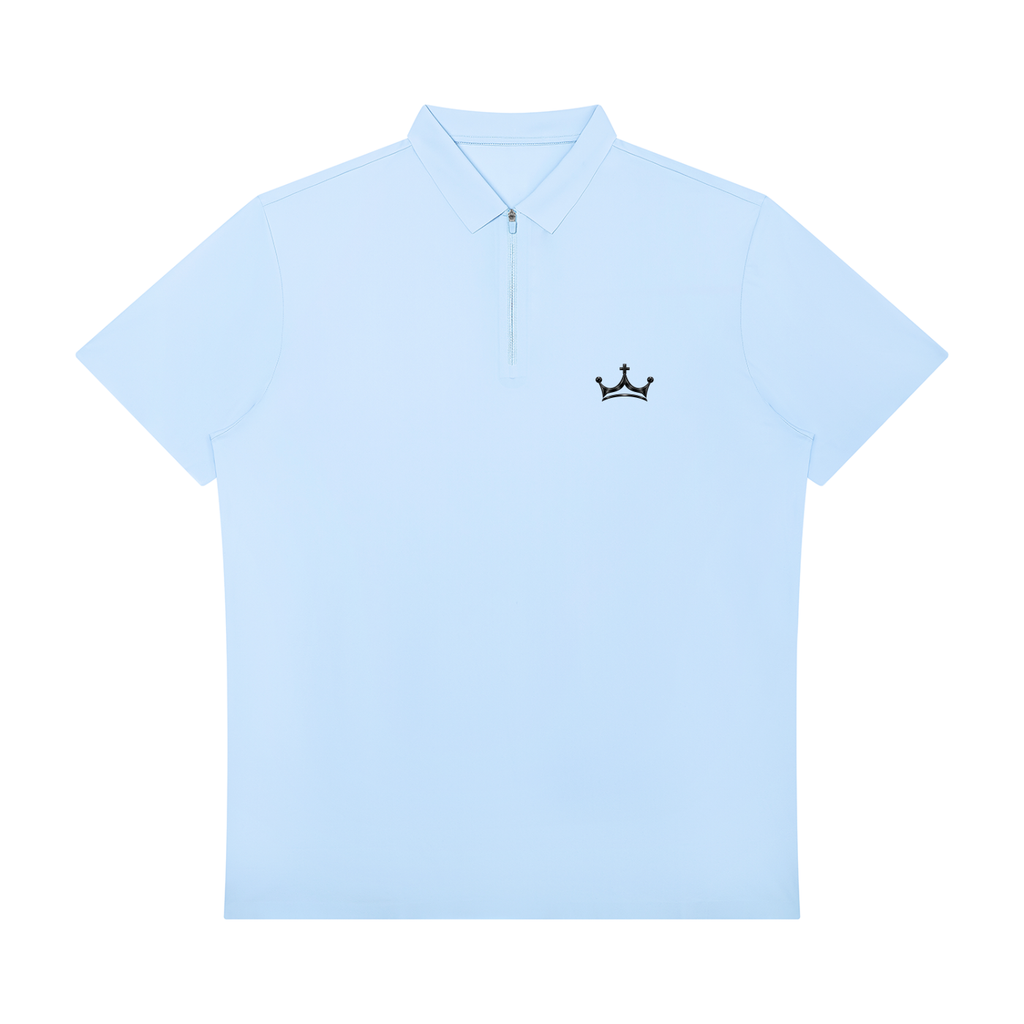 The GFG Heritage Quarter-Zip Performance Polo — Black Crown