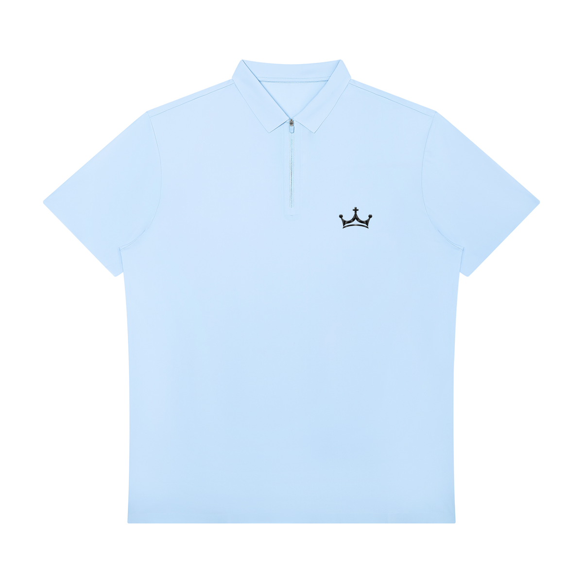 The GFG Heritage Quarter-Zip Performance Polo — Black Crown