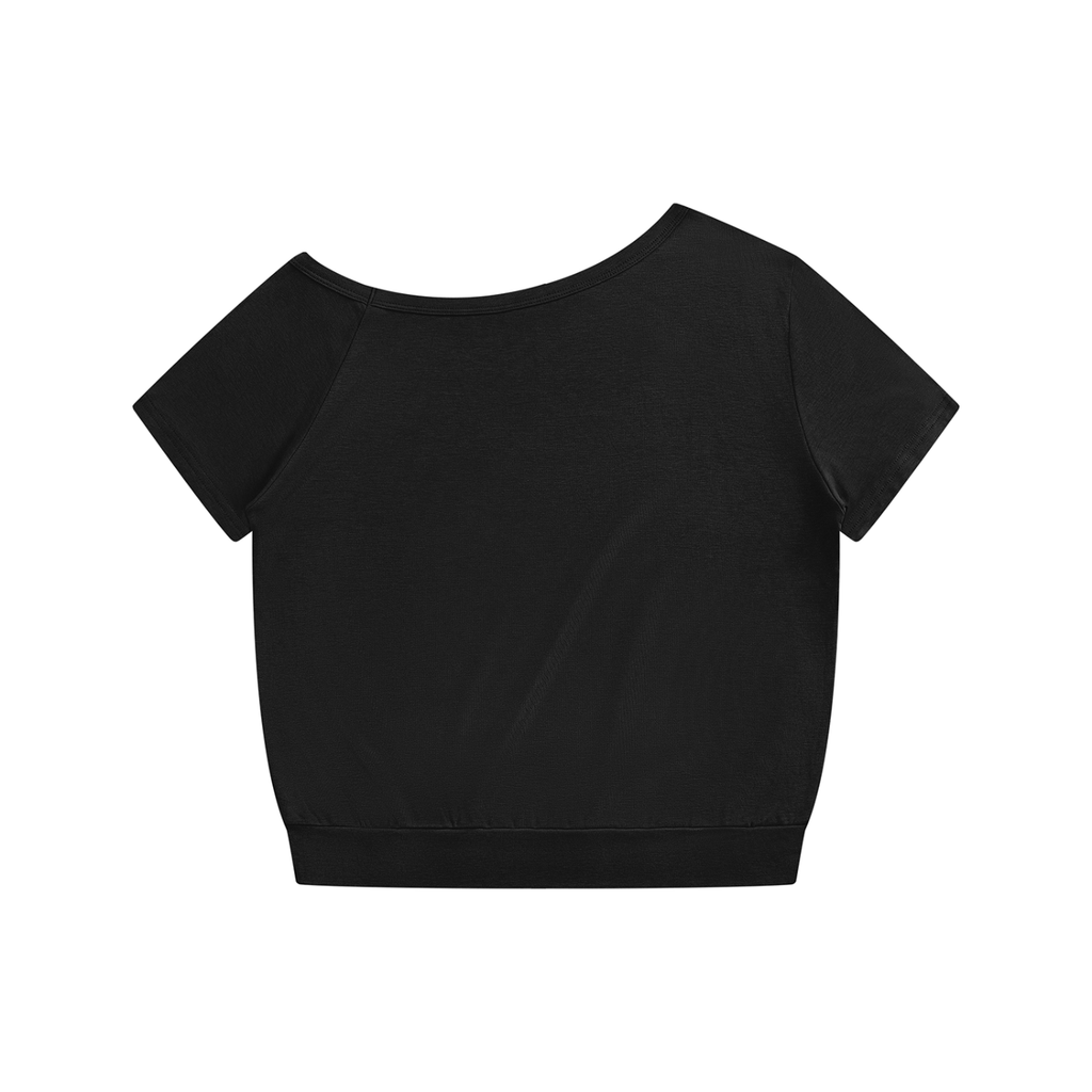 The GFG Heritage Off-the-Shoulder Tee — White Crown