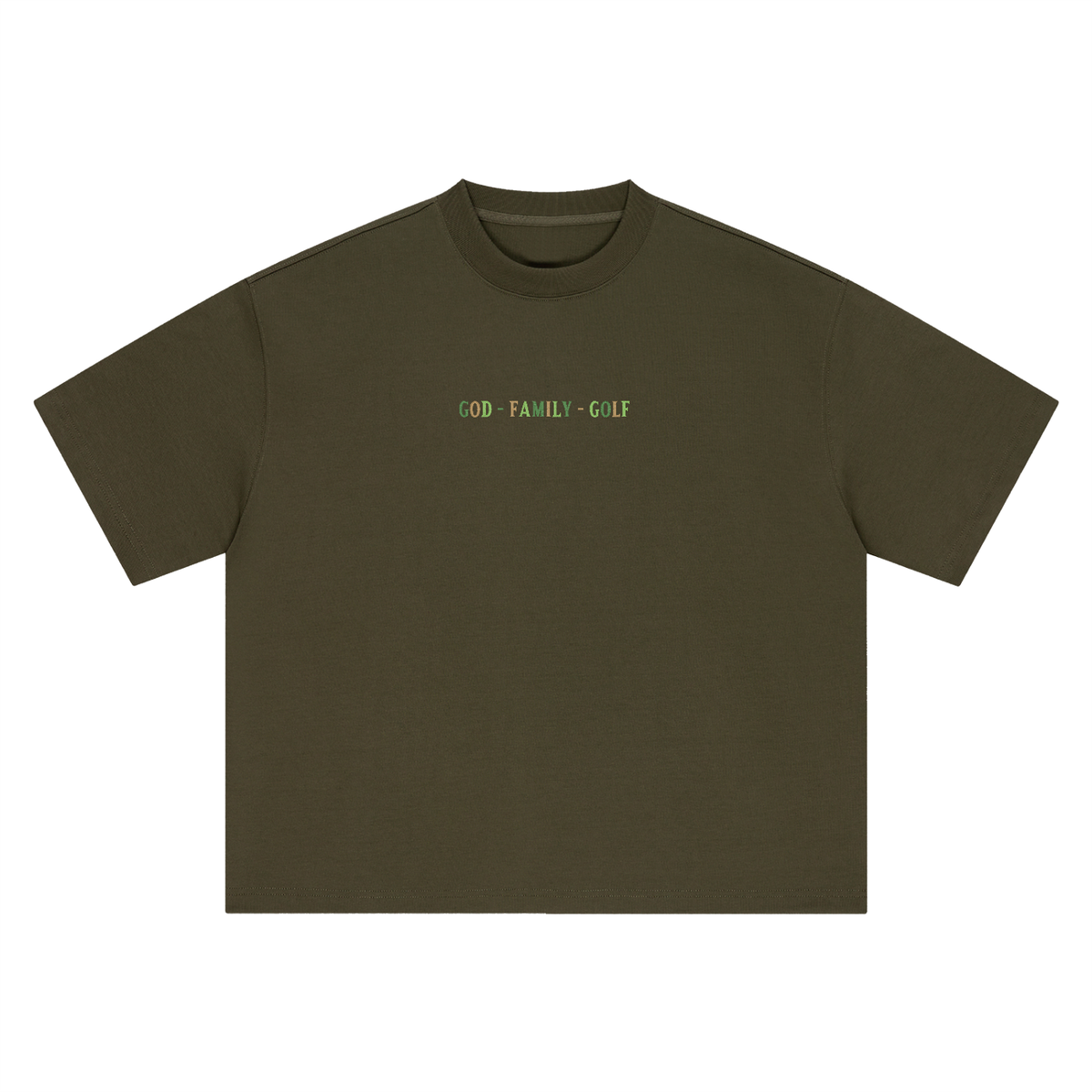 The GFG Heritage Boxy Oversized Tee — God. Family. Golf.