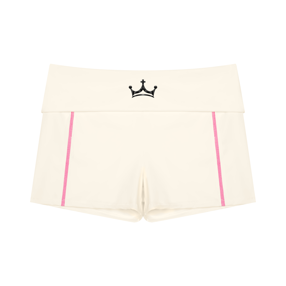 The GFG Heritage Yoga Biker Shorts — Black Crown