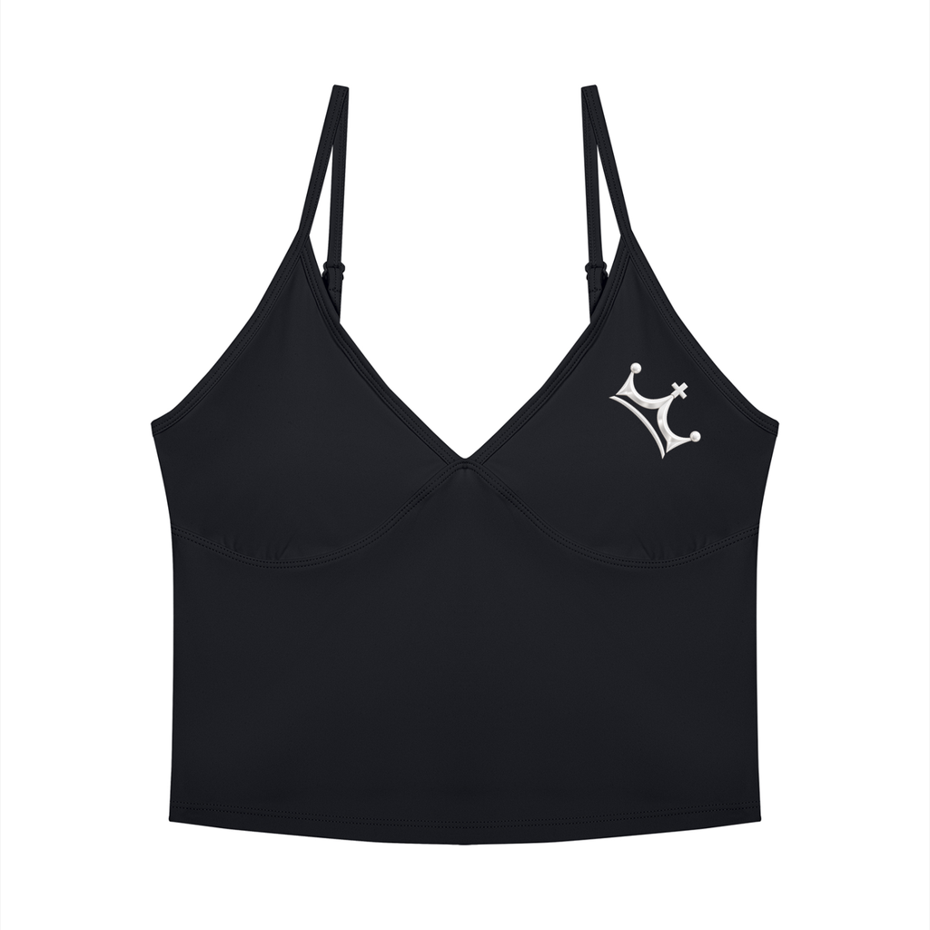 The GFG Heritage V-Neck Yoga Tank — Core Black