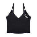 The GFG Heritage V-Neck Yoga Tank — Core Black
