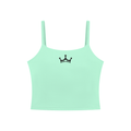 The GFG Heritage Yoga Crop Tank — Black Crown