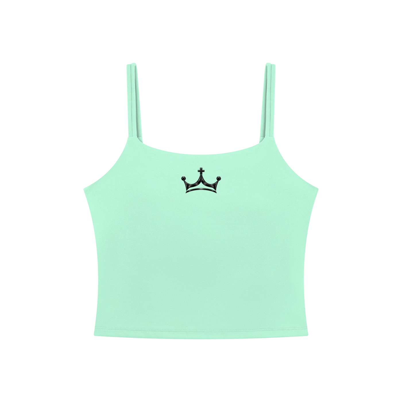 The GFG Heritage Yoga Crop Tank — Black Crown