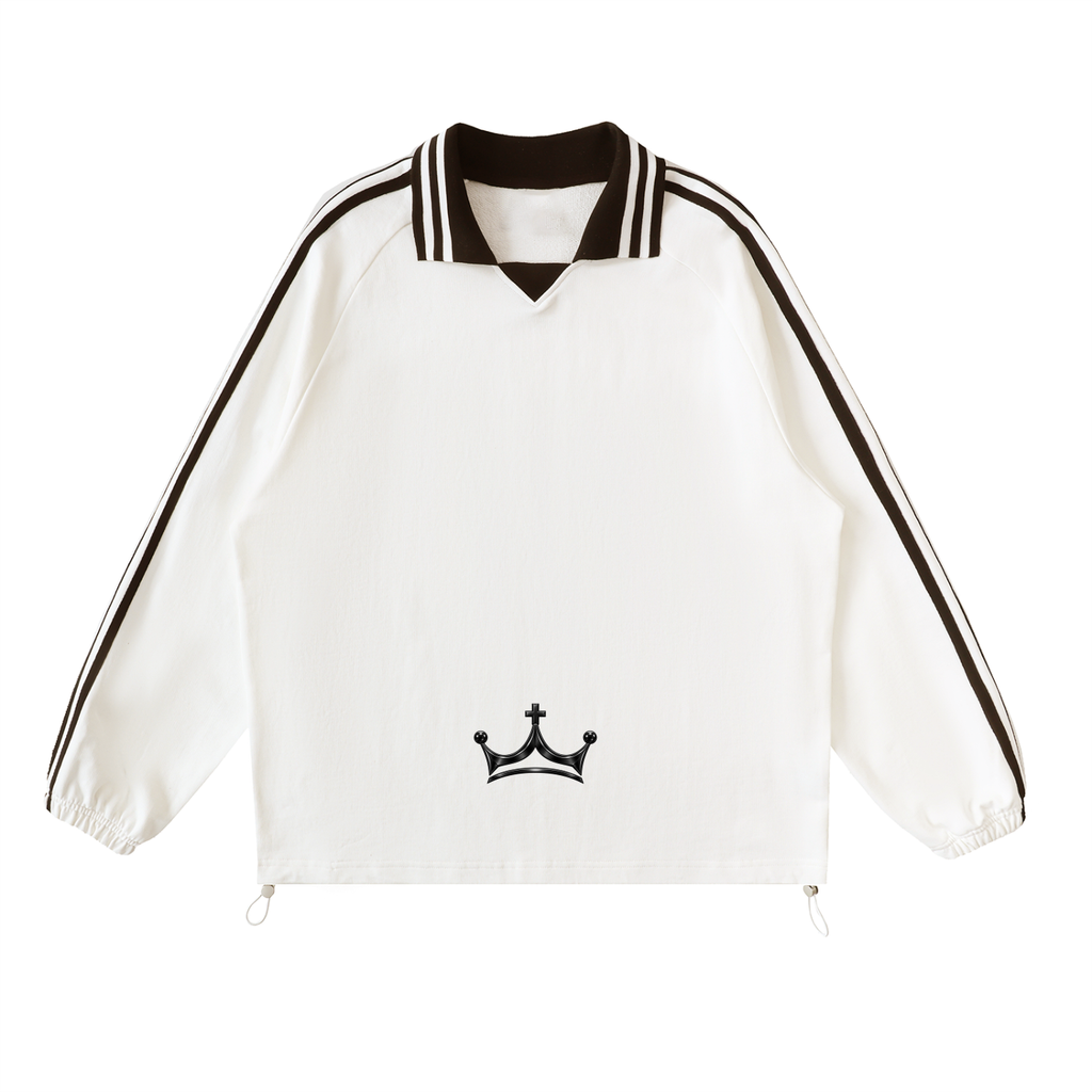 The GFG Heritage Lapel Collar Sweatshirt — Black Crown