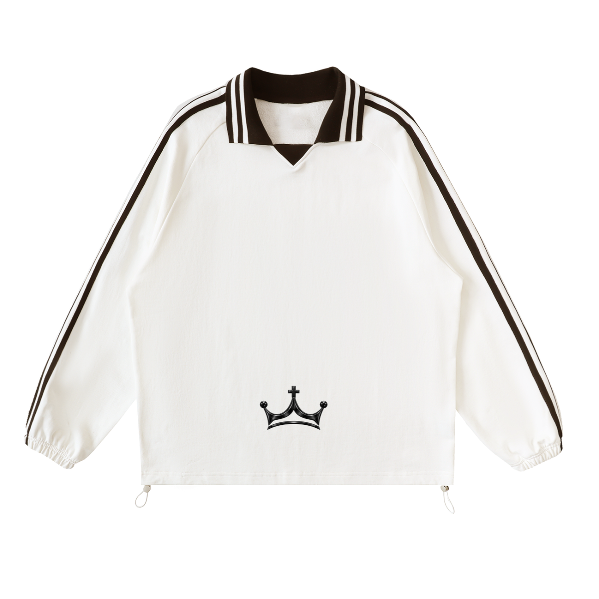 The GFG Heritage Lapel Collar Sweatshirt — Black Crown