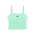The GFG Heritage Yoga Crop Tank — Black Crown