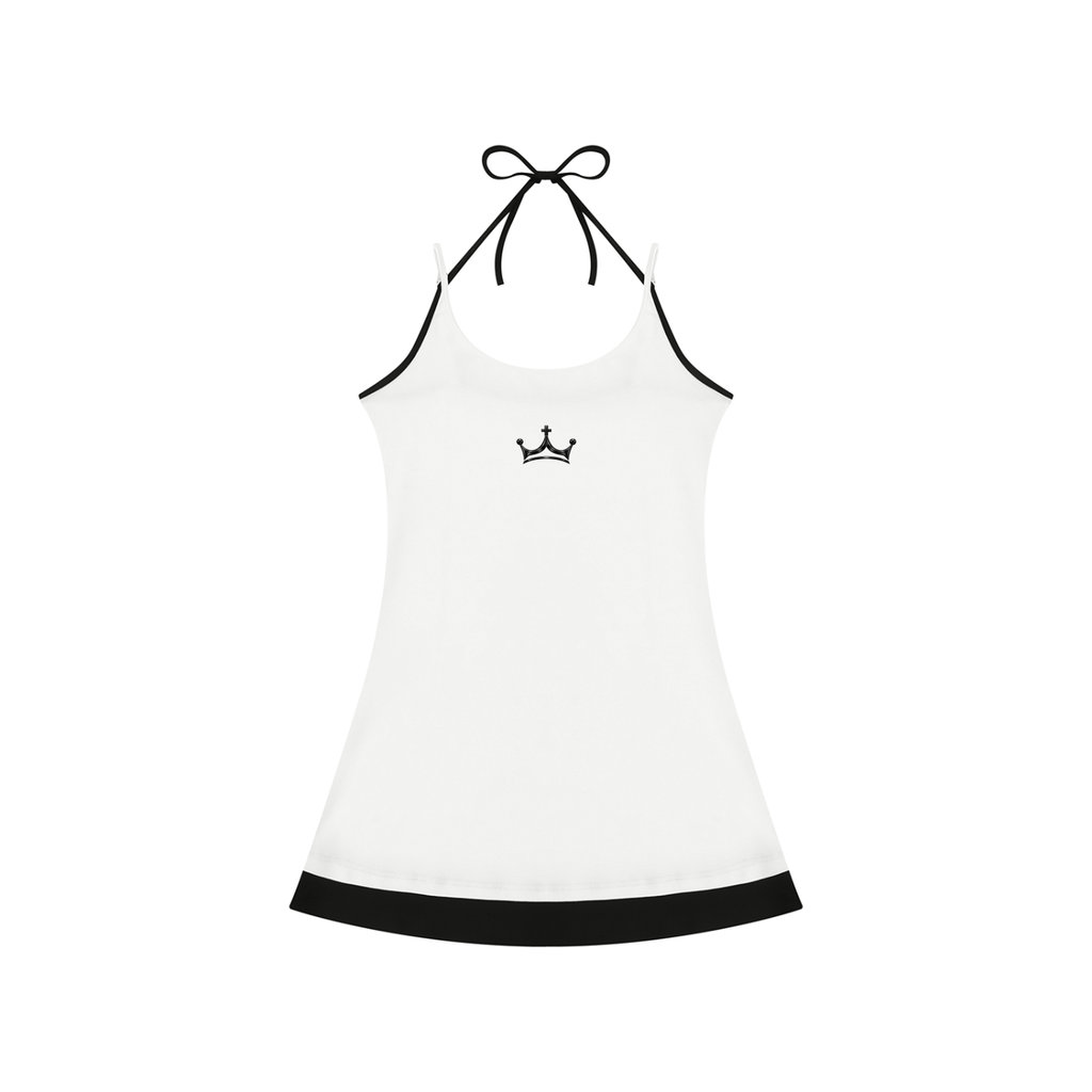 The GFG Heritage Bow-Tie Cami Dress — Black Crown